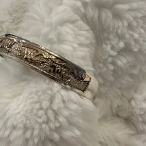 Sterling cuff bracelet with 12k gold fill